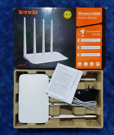 TENDA F6 N300 4 IN 1 WIFI ROUTER 5Dbi Antenna FOR SALE WITH BOX