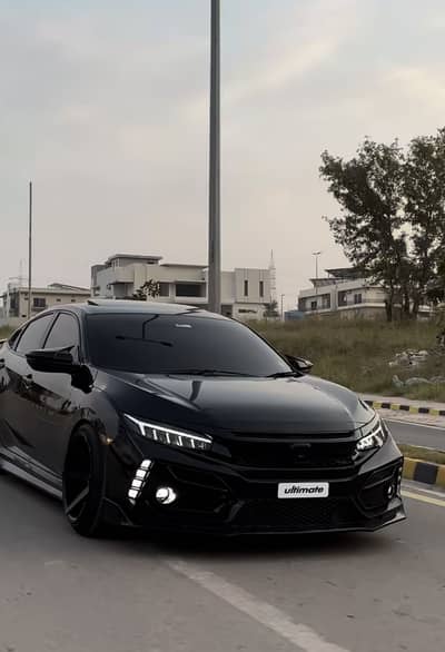 Civic x modified samman available fc450 bodykit,Audi style front light
