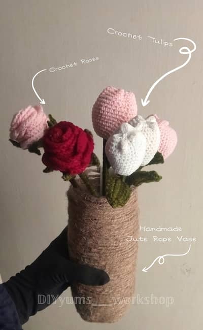 Crochet Beautiful Tulips. READY AVAILABLE. Urgent sale.