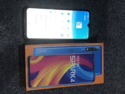 Tecno spark 4 with box