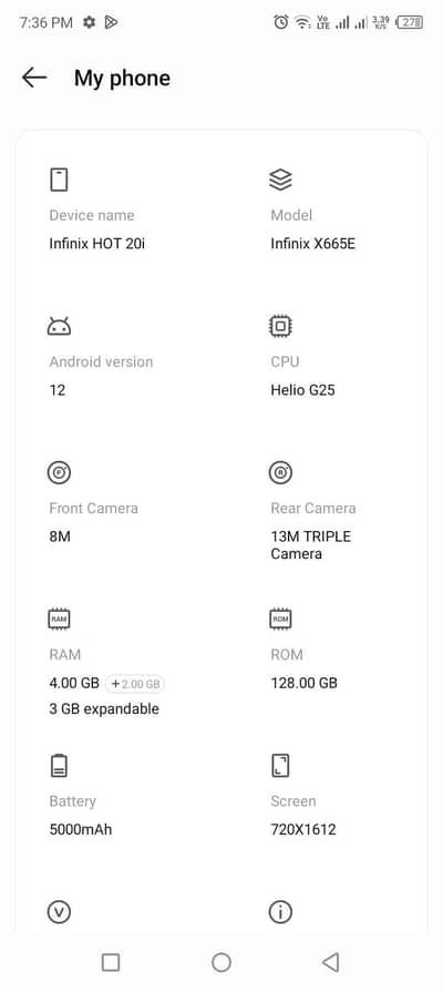 Infinix Hot 20i pta approved