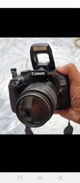 Canon 4000d DSLR Camera with 18-55mm kit lens.