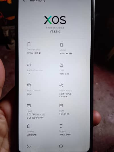 infinix hot 40 8+8 ,256Gb, sale or exchange available