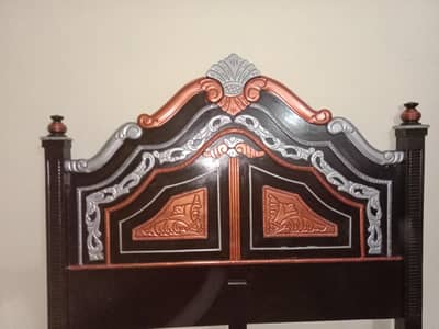 wooden double beed