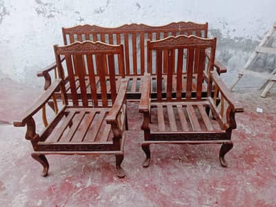 Pure Wooden Sofas set  03006326426