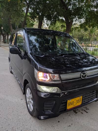 Mazda Flair 2017 (Suzuki WagonR Semi Hybrid)- Full option - Push start