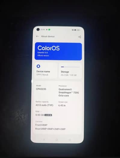 oppo Reno 6.0. 3/1/3.0. 2/1.8. 6.3. 7