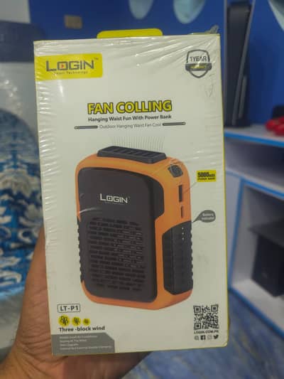 LOGIN Mini Portable Cooling Fan with Power Bank – Outdoor Rechargeable