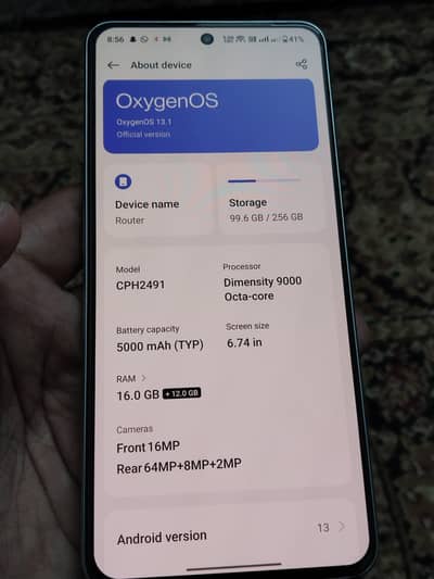 OnePlus Nord 3/Ace 2v 5G 28 GB RAM/ 256 GB
