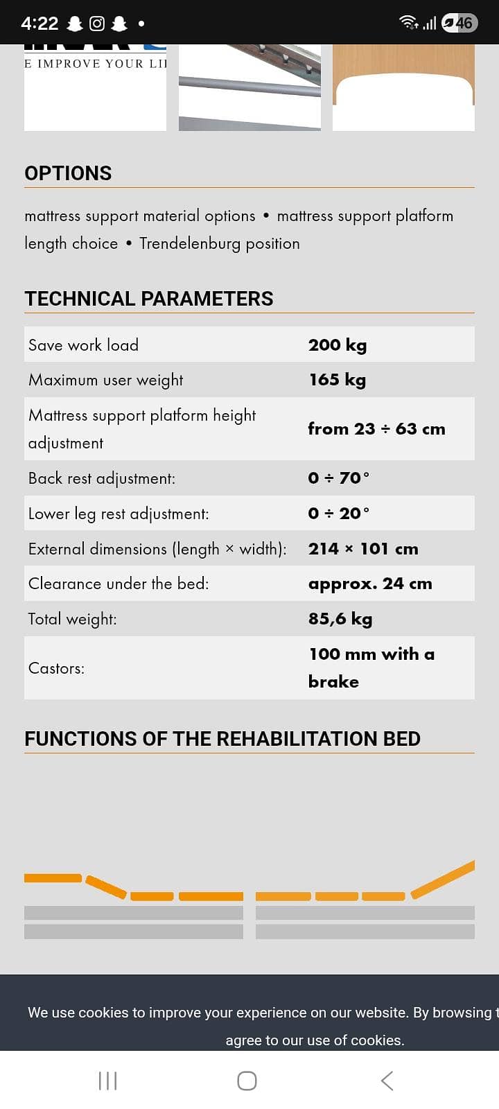 electric bed 10