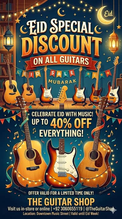 Eid Special Discount on all guitars