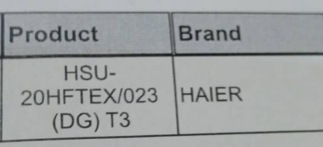 Haier 1.5 ton invertor AC for sale