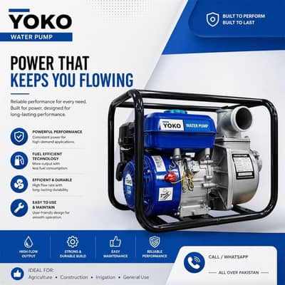 Yoko Gasoline Water Pump 2 Inch WP 20 | 3 Inch WP 30 De-Watering Pump