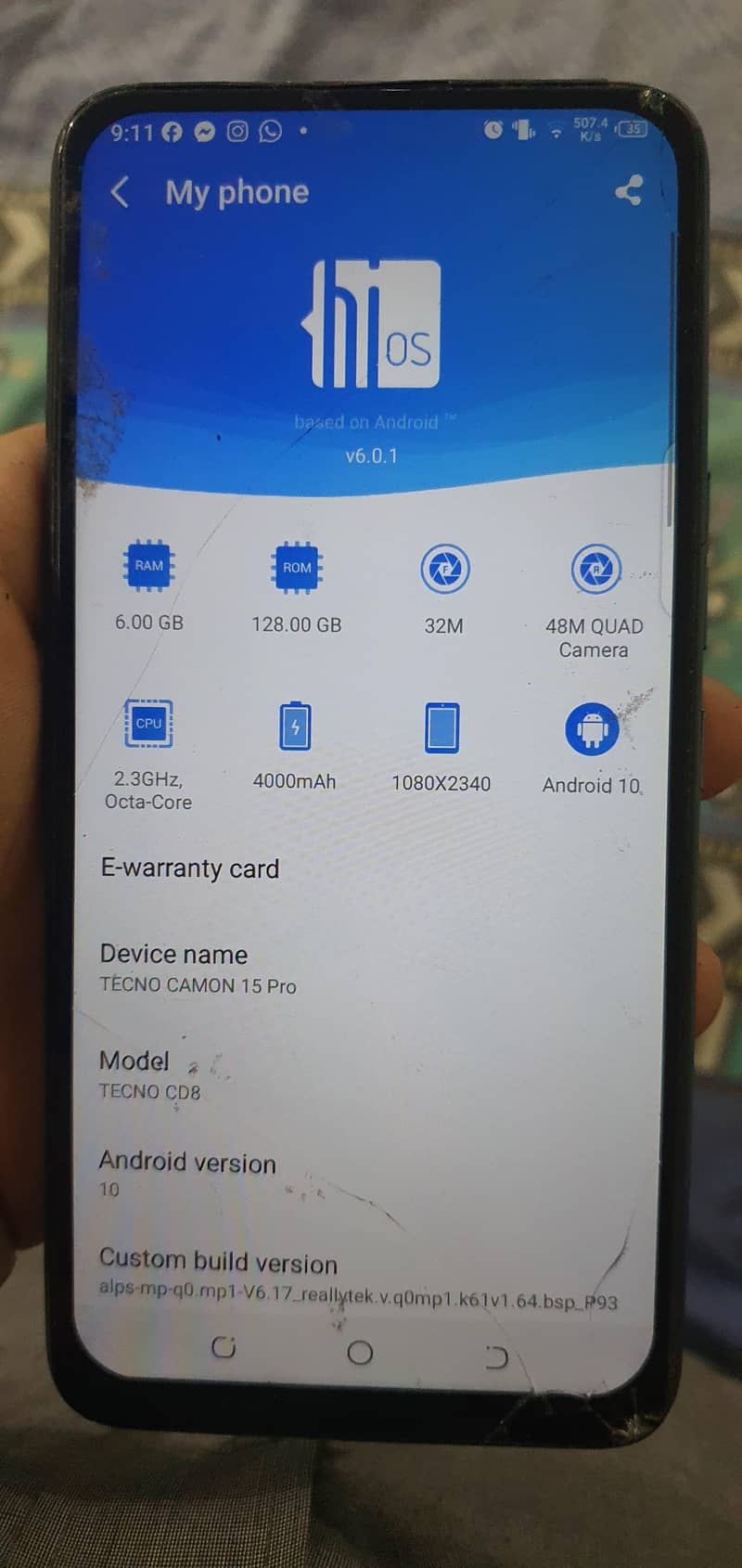 Tecno CAMON 15 Pro 7