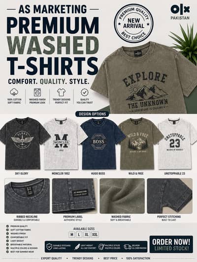 Stylish Washed T-Shirts for Men | Premium Summer Collection