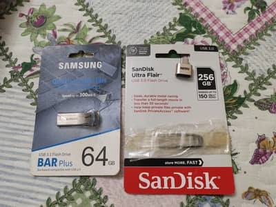 OTG Remax Samsung 64GB & SanDisk 256GB USB 3.0 Flash Drives Available