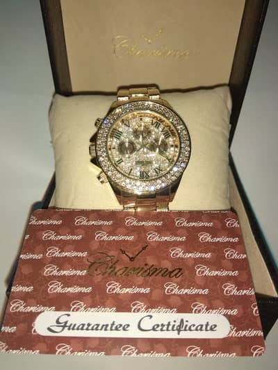 Charisma Luxury Golden Ladies Watch with Box Never Used