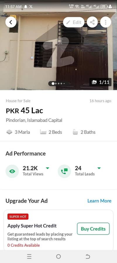 2.5 Marla house available for sale for medical clinic