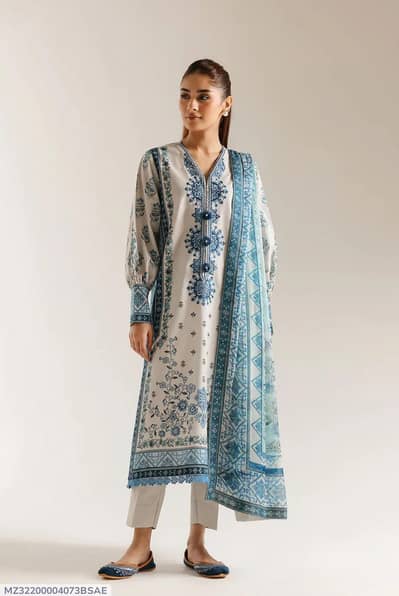3 Peace woman's unstitched printed suit