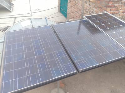 3 Solar Panels (1 mono crystaline 150watt) (2 poly crystaline 120watt)