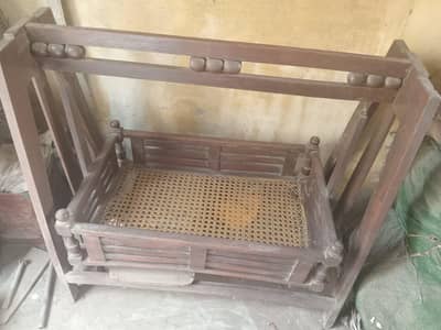 Wooden Baby Cradle