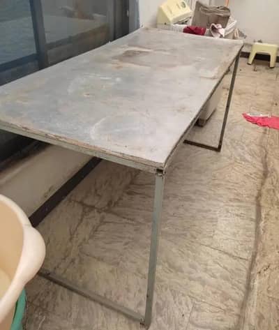 table with Iron frame & top lamination sheet