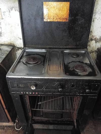 electricity and gas stove oven