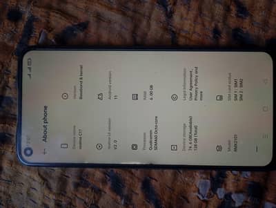 Realme c17 6+128 without Box shop card available