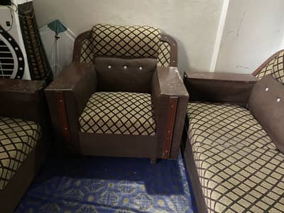 5 seatr sofa set with cover