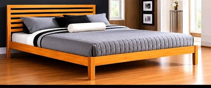 Double Beds with Side Tables Durable Quality