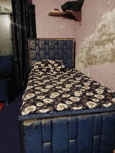 Wooden Modern Style bed with mattress For sale