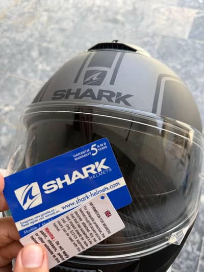 Shark Helmet Dot Verified 5 Years Warranty Card