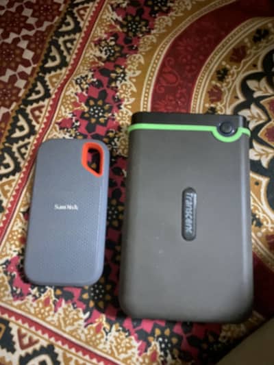 Transend ssd hard & sandisk hard