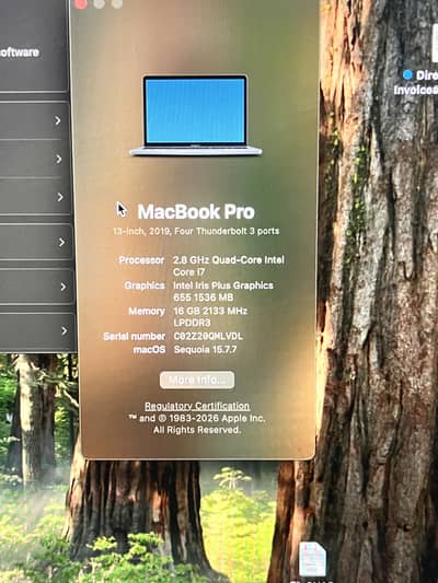 Macbook Pro 2019 13’ 16/256 i7 8250U