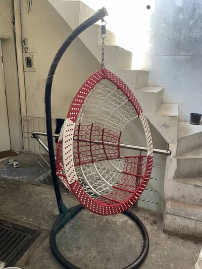 Hanging Egg Swing Chair / Jhoola Chair with Stand – Good Condition