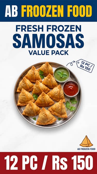 Vegi Samosi 12 pc 150 RS me Order Next Day me deliver kia jay ga