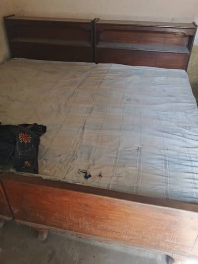 Double beds Wooden and mattress