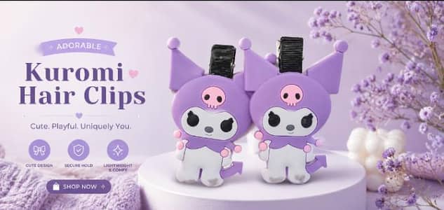 glowzi hair clips and ponies