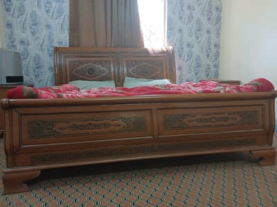 Solid wooden bed in best condition