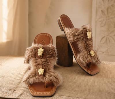 Stylish Fur Formal Slippers for Men – Brand New
