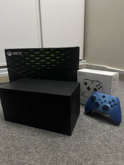 Xbox Series X with 2 controllers