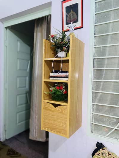 Modern Wall Mounted Wooden Shelf | Fresh Condition