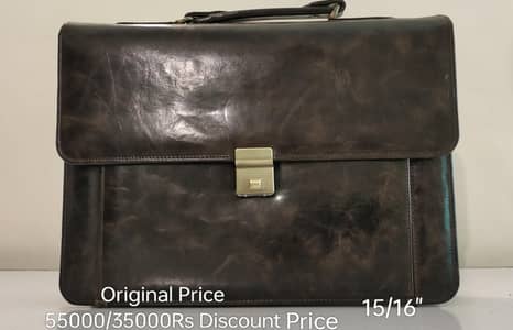 Genuine leather Branded laptop Bags