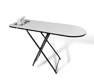 Foldable Iron Table Stand  White Black Compact