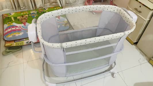 Mastela Baby Bedside 3in1 Electric Swing Icelandic Blue Grey