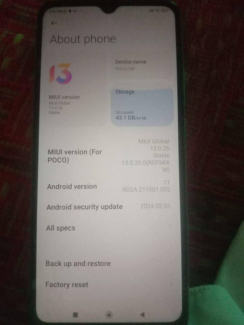 Xiaomi POCO C40 4