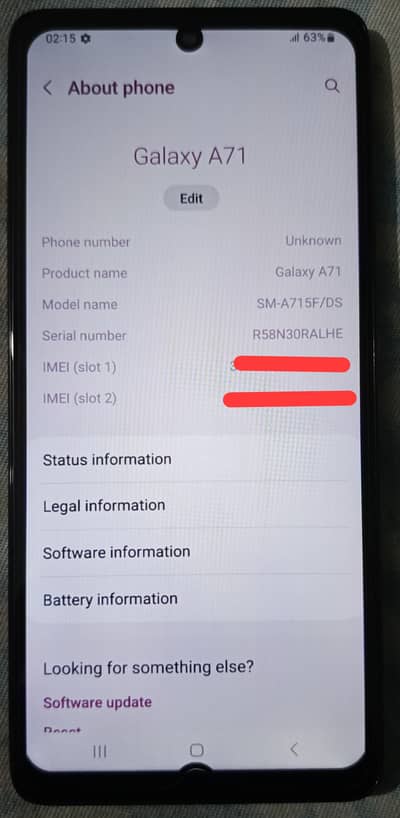 Samsung Mobile A71 8/128 lcd penel change