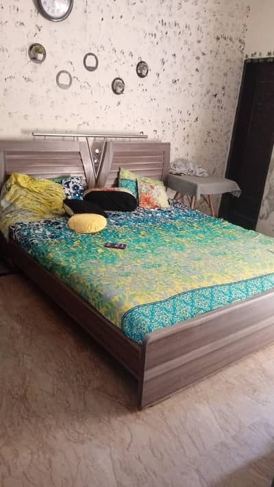 Bed with mattress