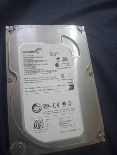 500GB PC Hard Disk 7200RPM Full Working