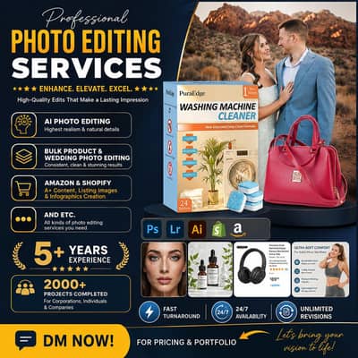 Photoshop Editor & Graphic Designer - 5 Years Experience - 2000+